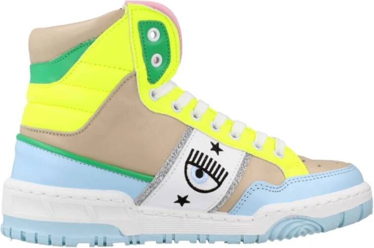 Chiara Ferragni Collection Stijlvolle Vetersneakers Beige Dames