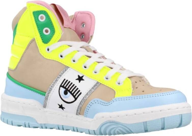 Chiara Ferragni Collection Stijlvolle Vetersneakers Beige Dames