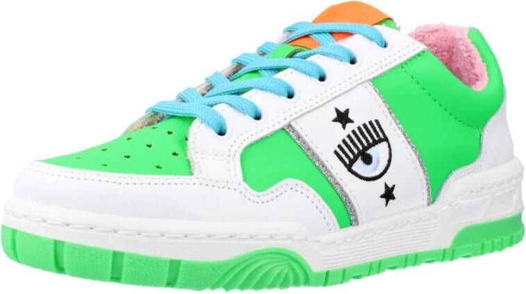 Chiara Ferragni Collection Stijlvolle Veterschoenen Green Dames