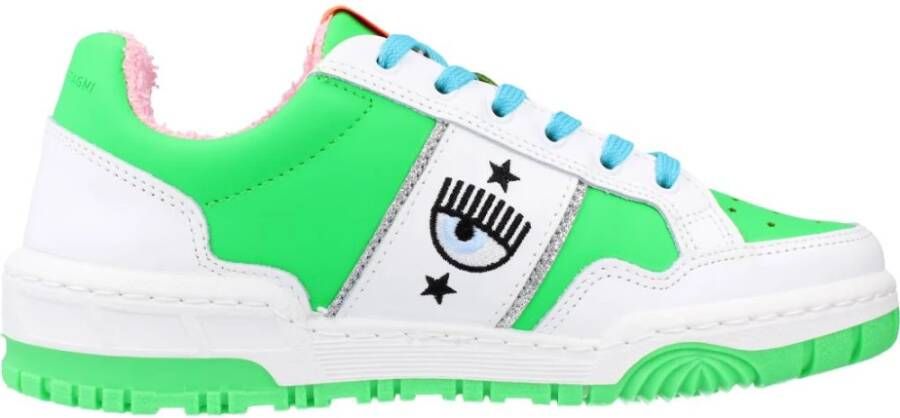 Chiara Ferragni Collection Stijlvolle Veterschoenen Green Dames