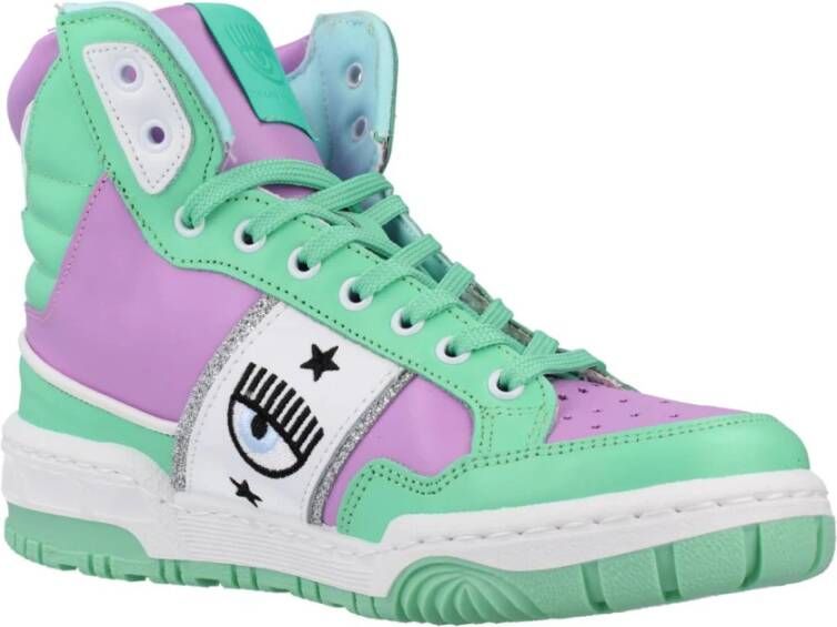 Chiara Ferragni Collection Stijlvolle Vetersneakers Green Dames