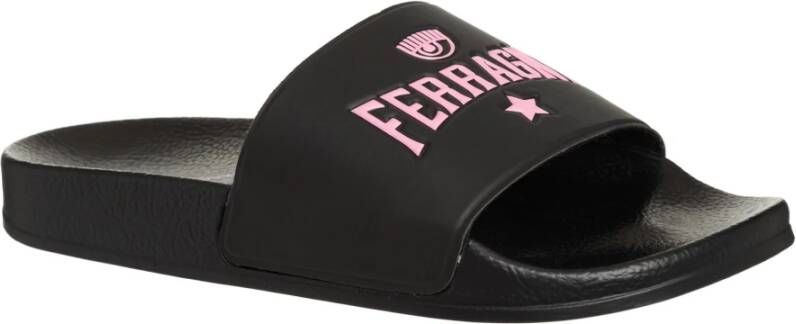 Chiara Ferragni Collection Stretch Slides Zwart Dames