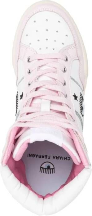 Chiara Ferragni Collection Witte lage sneakers lichtroze