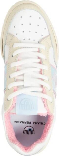 Chiara Ferragni Collection Witte Sneakers met Lichtblauwe Accenten Multicolor Dames