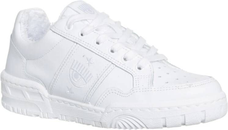 Chiara Ferragni Collection Witte Veterschoenen met CF Eyelike Logo
