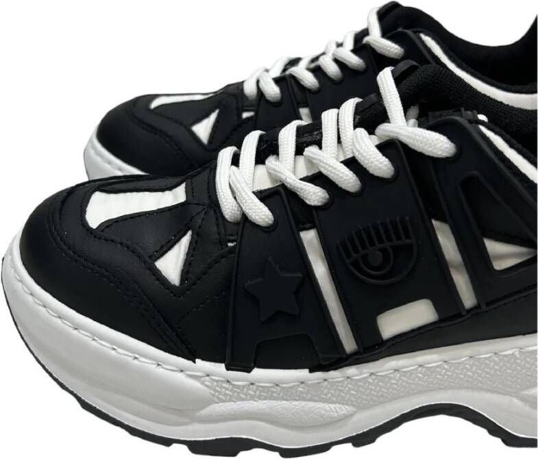 Chiara Ferragni Collection Zwart Wit Lage Top Sneakers