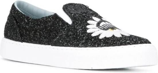 Chiara Ferragni Collection Zwarte Slip-On Schoenen Black Dames