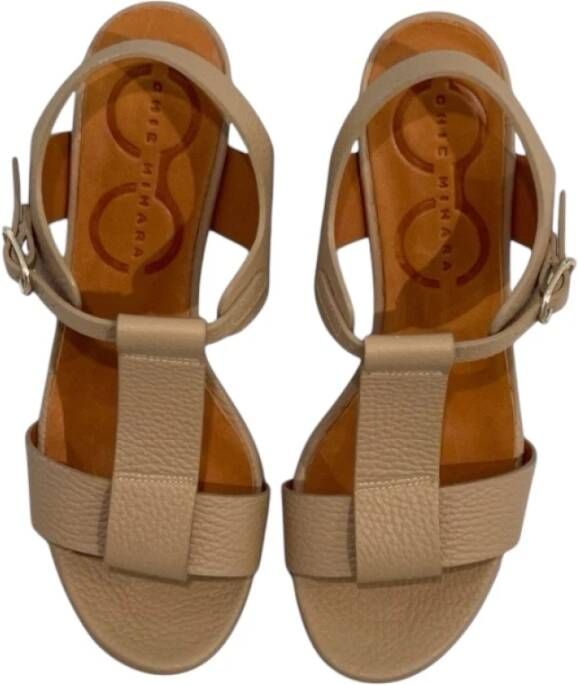 Chie Mihara Beige Hoge Hak Sandalen Elegant Comfort