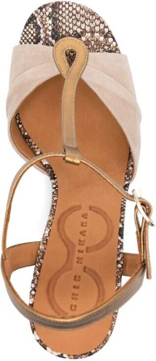 Chie Mihara Beige T-Bar Hoge Hakken Schoenen Beige Dames