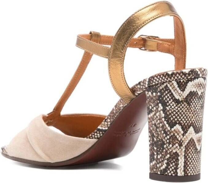 Chie Mihara Beige T-Bar Hoge Hakken Schoenen Beige Dames