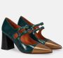 Chie Mihara Bronzen Groen Zwart Leren Hakken Multicolor Dames - Thumbnail 2