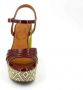Chie Mihara Bruine & Gele Lakleren Sandalen - Thumbnail 2