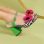 Chie Mihara Enkelband sandaal met geometrische print - Thumbnail 2