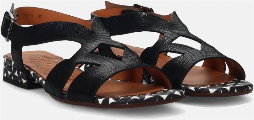 Chie Mihara Gedrukte Suède Sandalen Black Dames