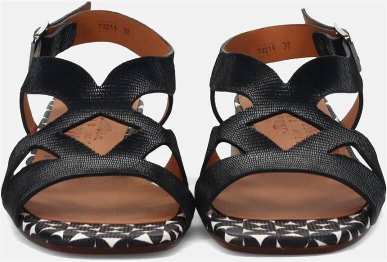 Chie Mihara Gedrukte Suède Sandalen Black Dames