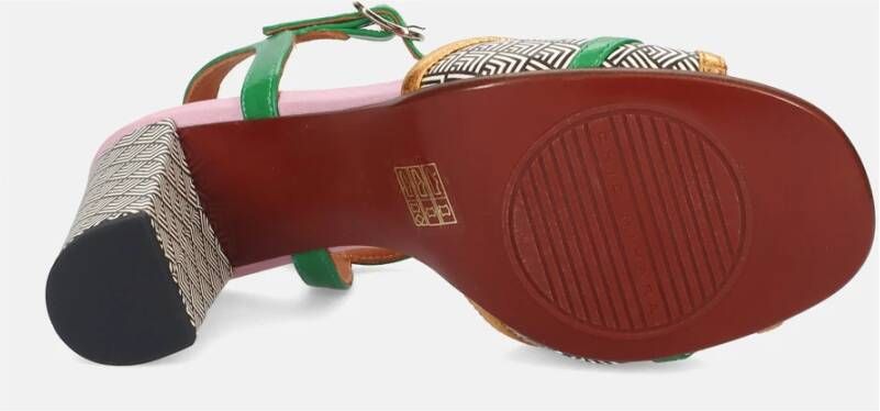 Chie Mihara Geometrische Leren Sandalen met Hak
