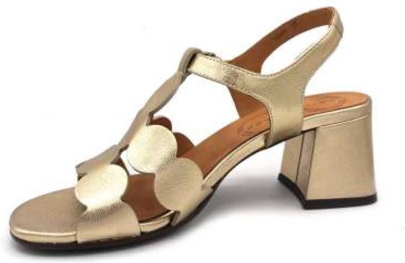 Chie Mihara Gouden leren sandalen