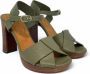Chie Mihara Groene Sandalen met Houten Hak - Thumbnail 2