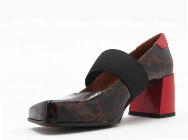 Chie Mihara Lakleren pumps met dierenprint
