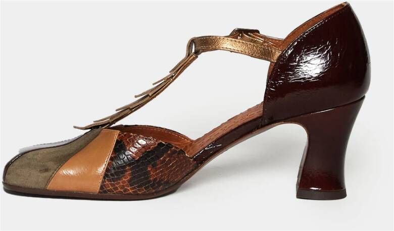 Chie Mihara Leren en Suède Prita Strap Hakken