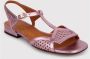 Chie Mihara Metallic Caged Leren Sandalen met Enkelband Pink Dames - Thumbnail 2
