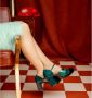 Chie Mihara Metallic Leren Hakken in Zwart en Groen Multicolor Dames - Thumbnail 2