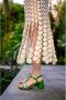 Chie Mihara Retrostijl groene leren sandalen - Thumbnail 2