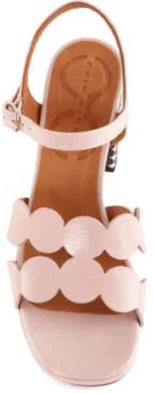 Chie Mihara Roze leren sandalen met gesp