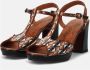 Chie Mihara Sandalen met geometrisch patroon en hak Brown Dames - Thumbnail 2