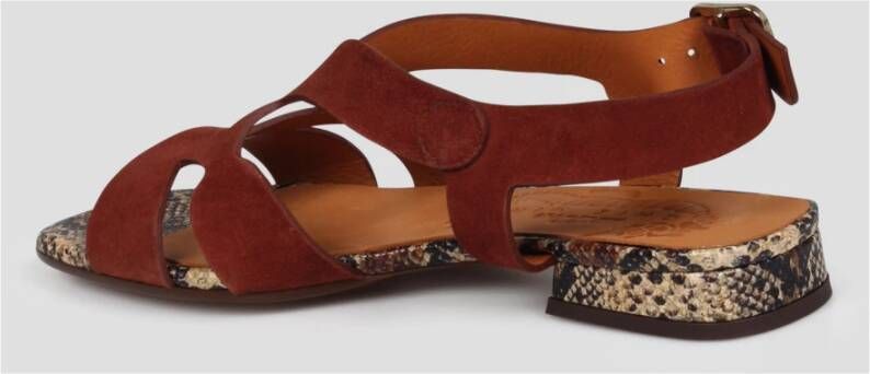 Chie Mihara Slangenprint sandalen met uitsnijdingen Brown Dames