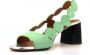Chie Mihara Suède sandaal met Tejus-print hak Green Dames - Thumbnail 4