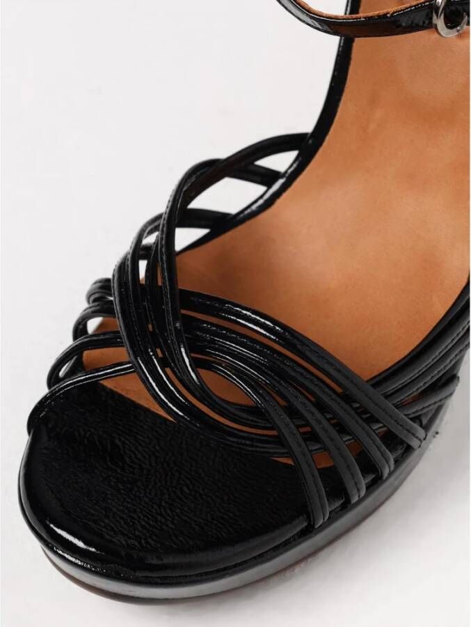 Chie Mihara Zwarte Lakleren Hakken Sandalen