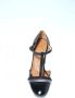 Chie Mihara Zwarte leren pump met bronzen details - Thumbnail 2