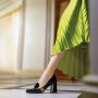 Chie Mihara Zwarte platte schoenen met geometrische print Zwart Dames - Thumbnail 2