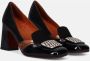 Chie Mihara Zwarte platte schoenen met geometrische print Zwart Dames - Thumbnail 3