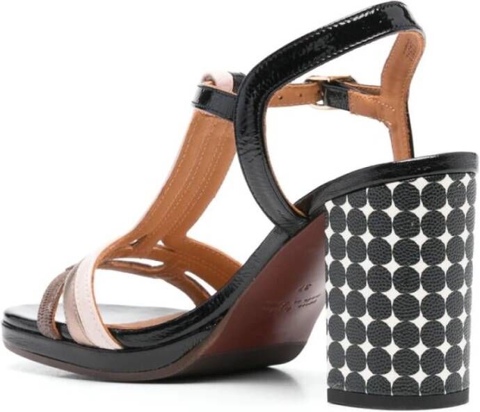 Chie Mihara Zwarte Sandalen met Hoge Hak en Gespsluiting