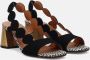 Chie Mihara Zwarte Suède Sandalen met Geometrisch Patroon Black Dames - Thumbnail 3
