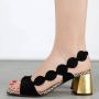 Chie Mihara Zwarte Suède Sandalen met Geometrisch Patroon Black Dames - Thumbnail 5