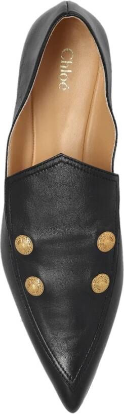 Chloé Agnes leren loafers