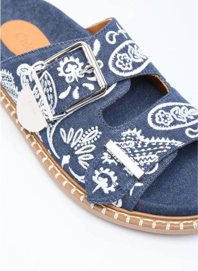 Chloé Bandana Denim Sandalen Multicolor Dames