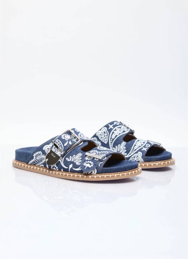 Chloé Bandana Denim Sandalen Multicolor Dames
