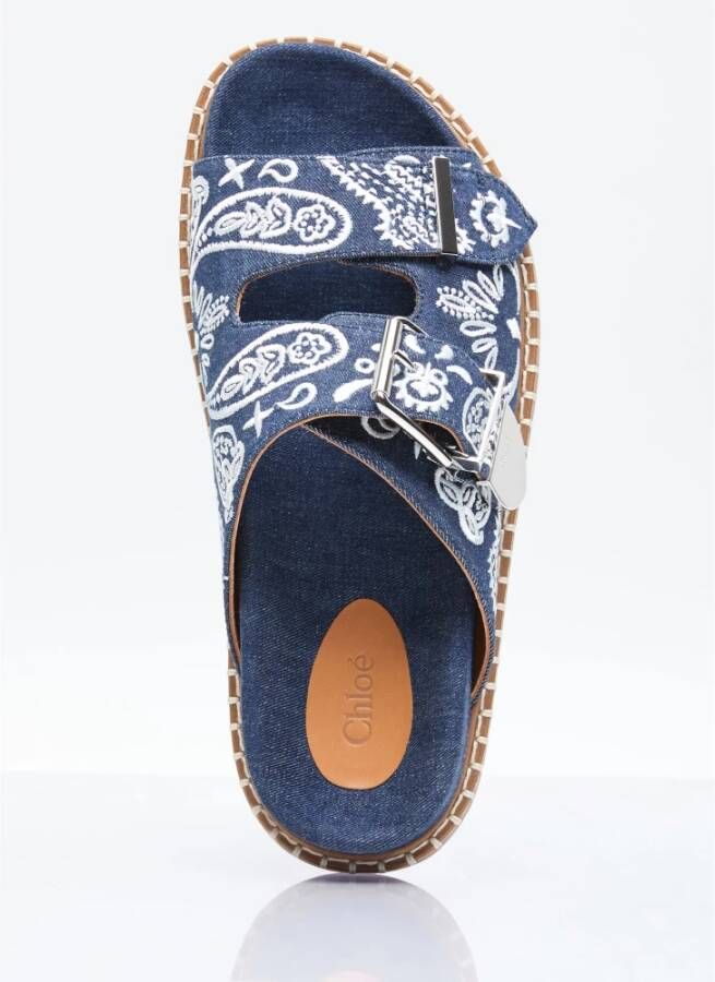 Chloé Bandana Denim Sandalen Multicolor Dames