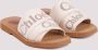 Chloé Sandalen met dubbele stoffen band en logo Brown Dames - Thumbnail 5