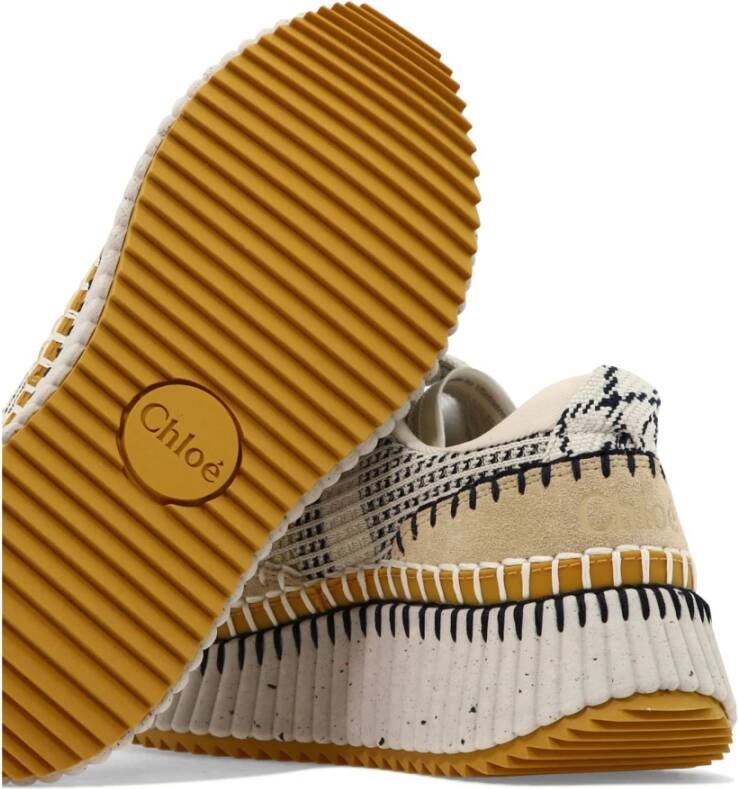 Chloé Beige Mesh Sneakers Stijlvol Comfortabel