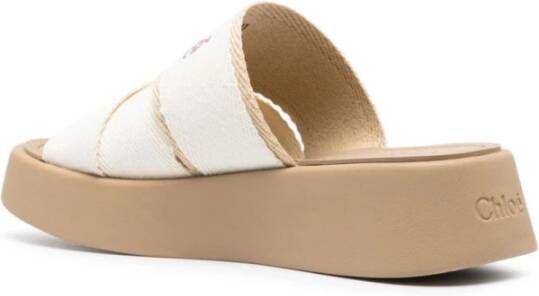 Chloé Beige Sandalen met Kruisband Beige Dames