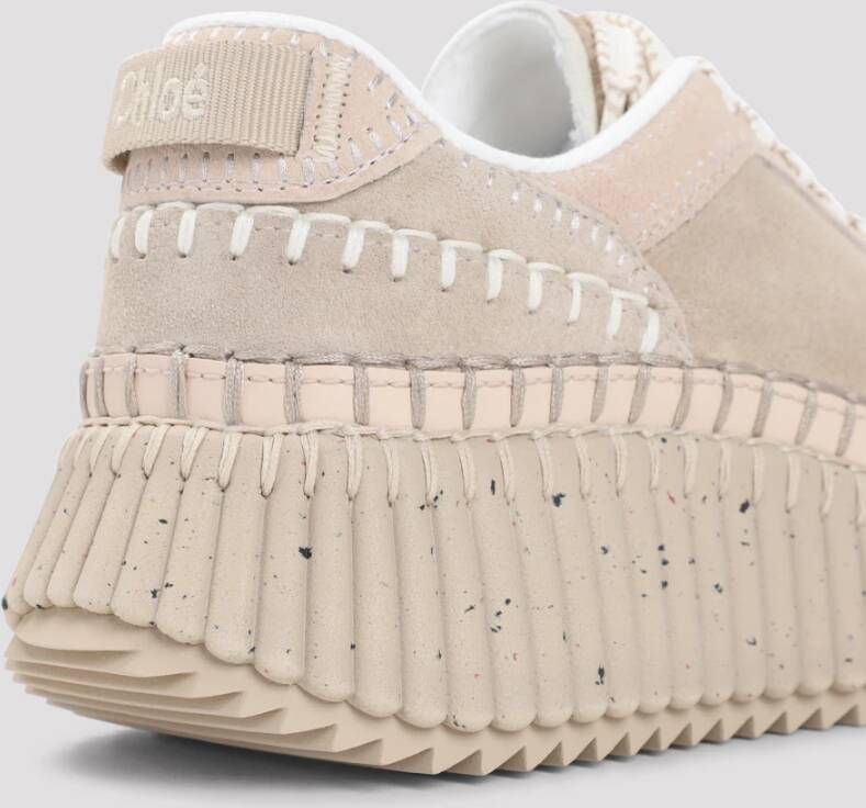 Chloé Beige Suède Leren Sneakers