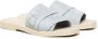 Chloé Logo-print Linnen Blend Woody Sandalen Blue Dames - Thumbnail 8