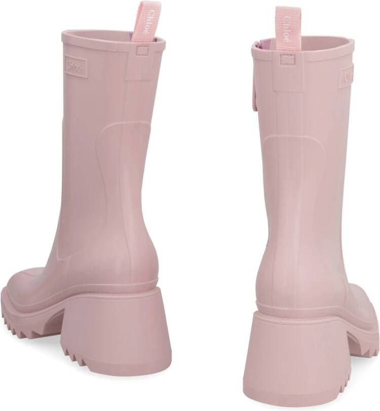 Chloé Rubberen regenlaarzen met zijrits Beige Dames