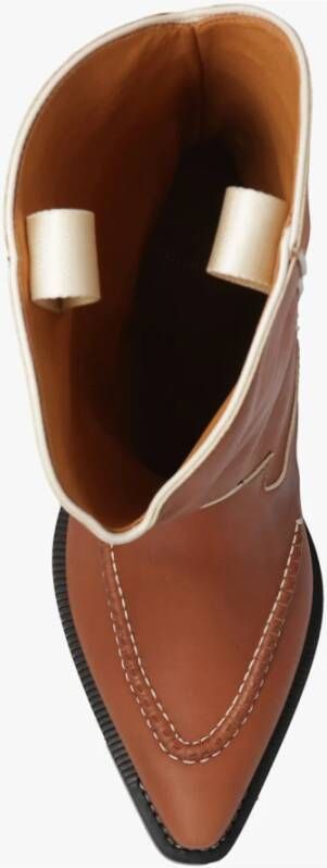 Chloé Bruine Fox Boots