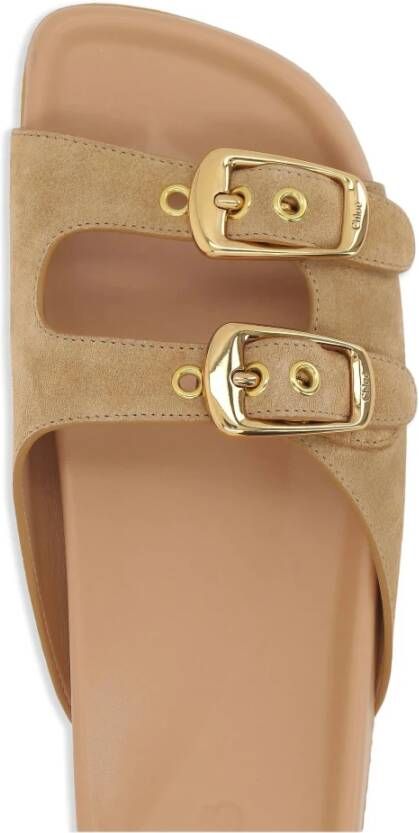 Chloé Bruine Leren Sandalen voor Vrouwen